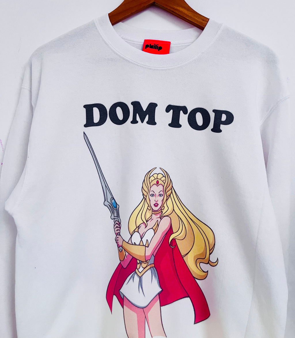 SHE RA DOM TOP WHITE SWEATSHIRT