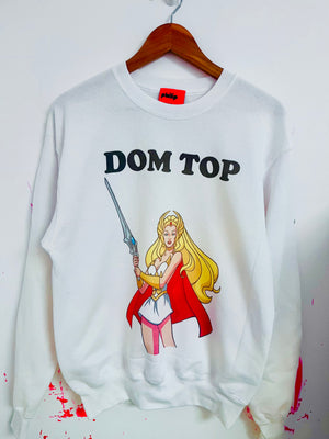 SHE RA DOM TOP WHITE SWEATSHIRT