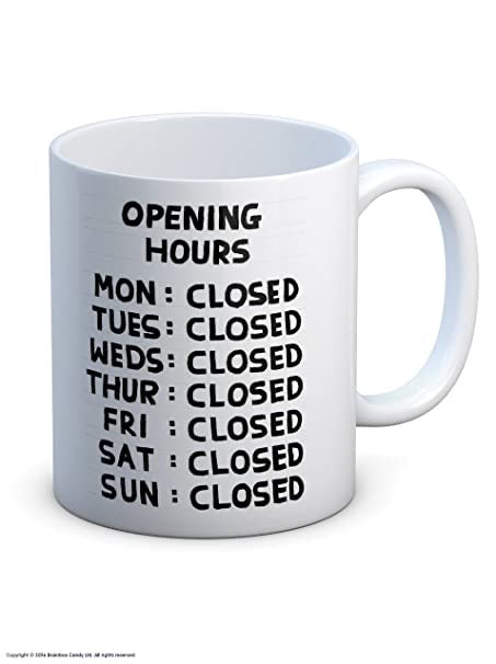 CLOSED Mug by David Shrigley