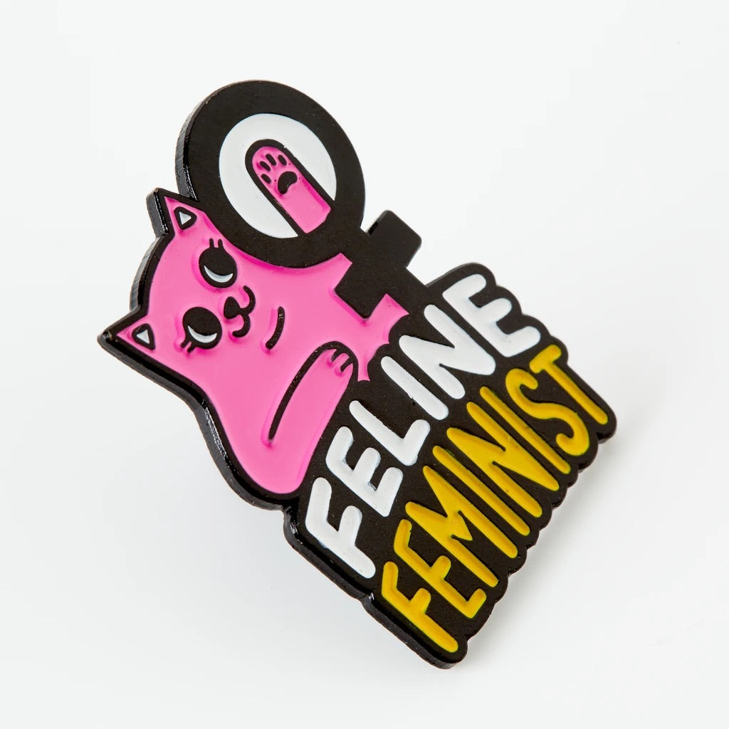 SALE - Feline Feminist Enamel Pin