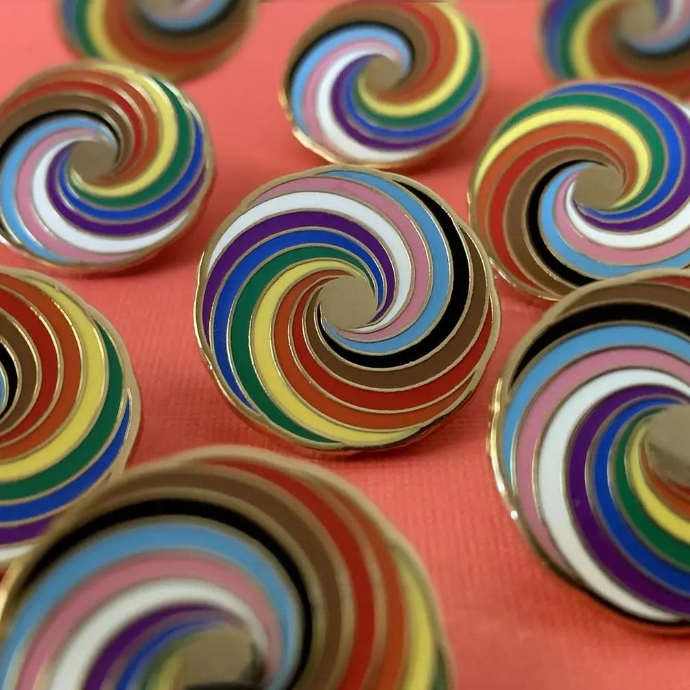 Pride Rainbow Swirl Enamel Pin