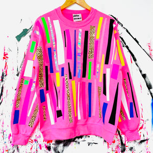 One Off Neon Pink Offcuts Sweatshirt