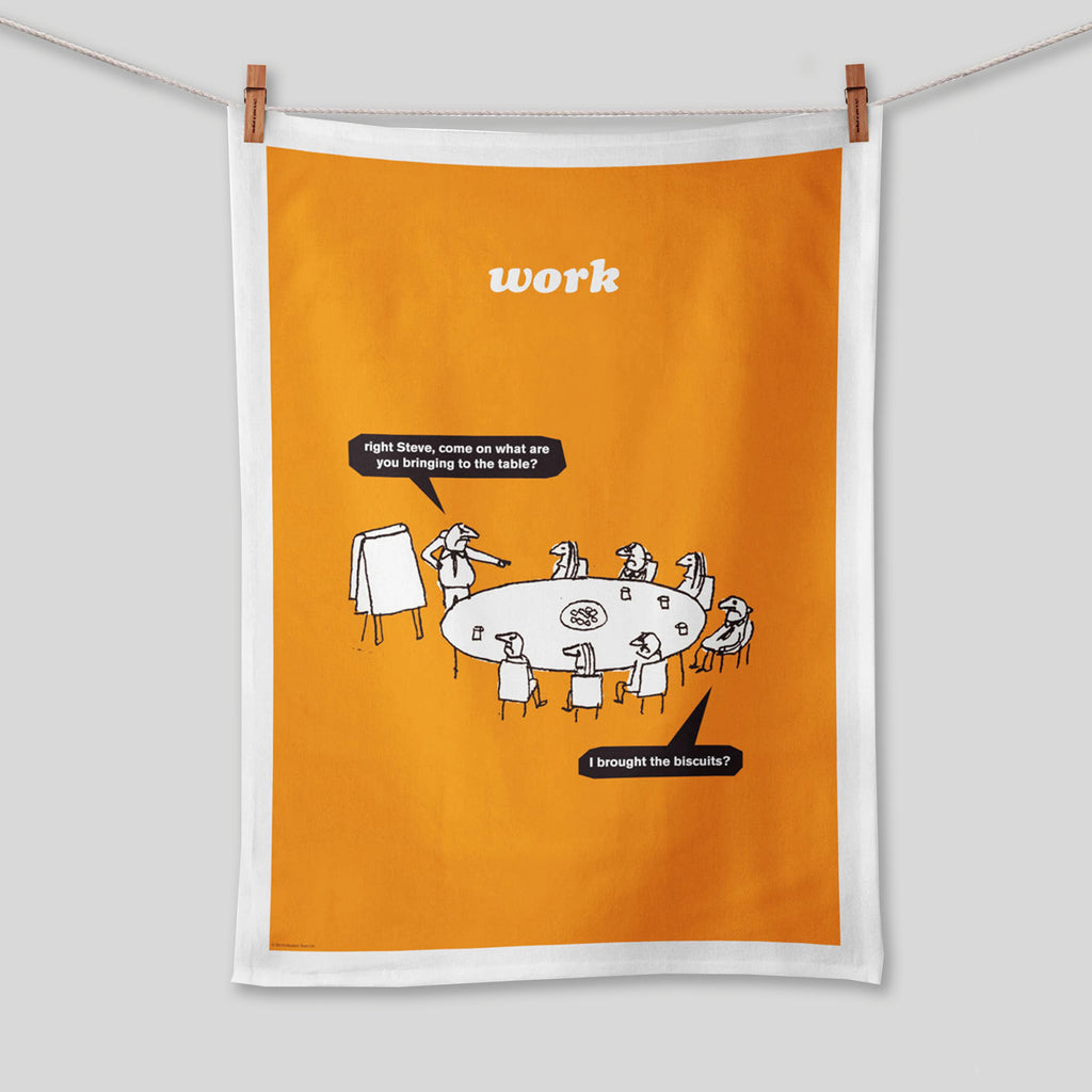 SALE - WORK TEA TOWEL - Biscuits