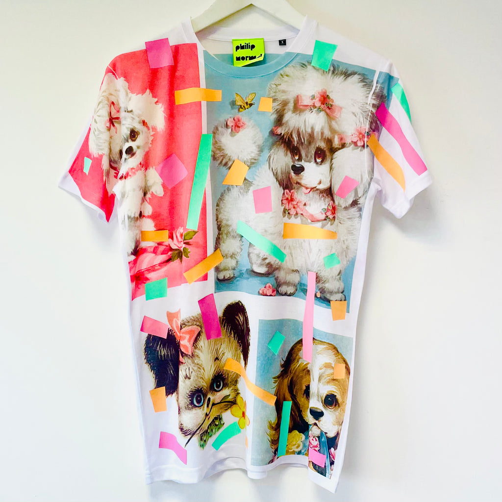 Vintage Puppy Collage T-Shirt