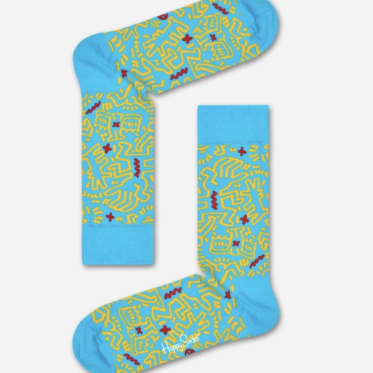 Keith Haring Happy Socks - Blue