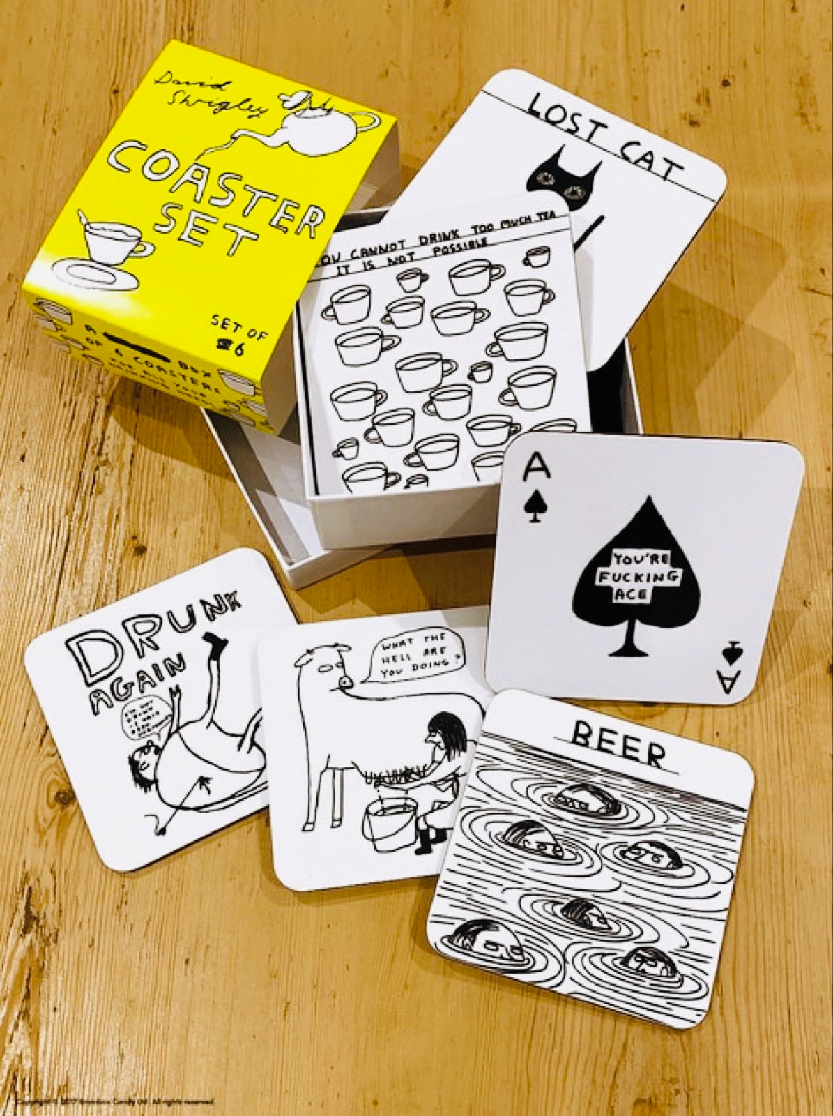 David Shrigley Coaster Box Set