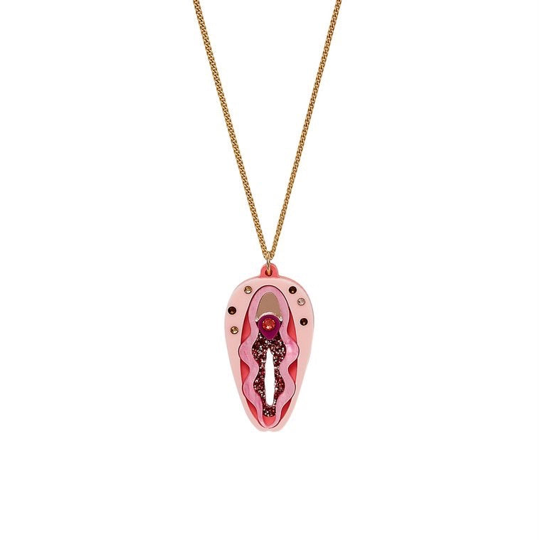 SALE - Viva La Vulva Necklace - Pink - Tatty Devine