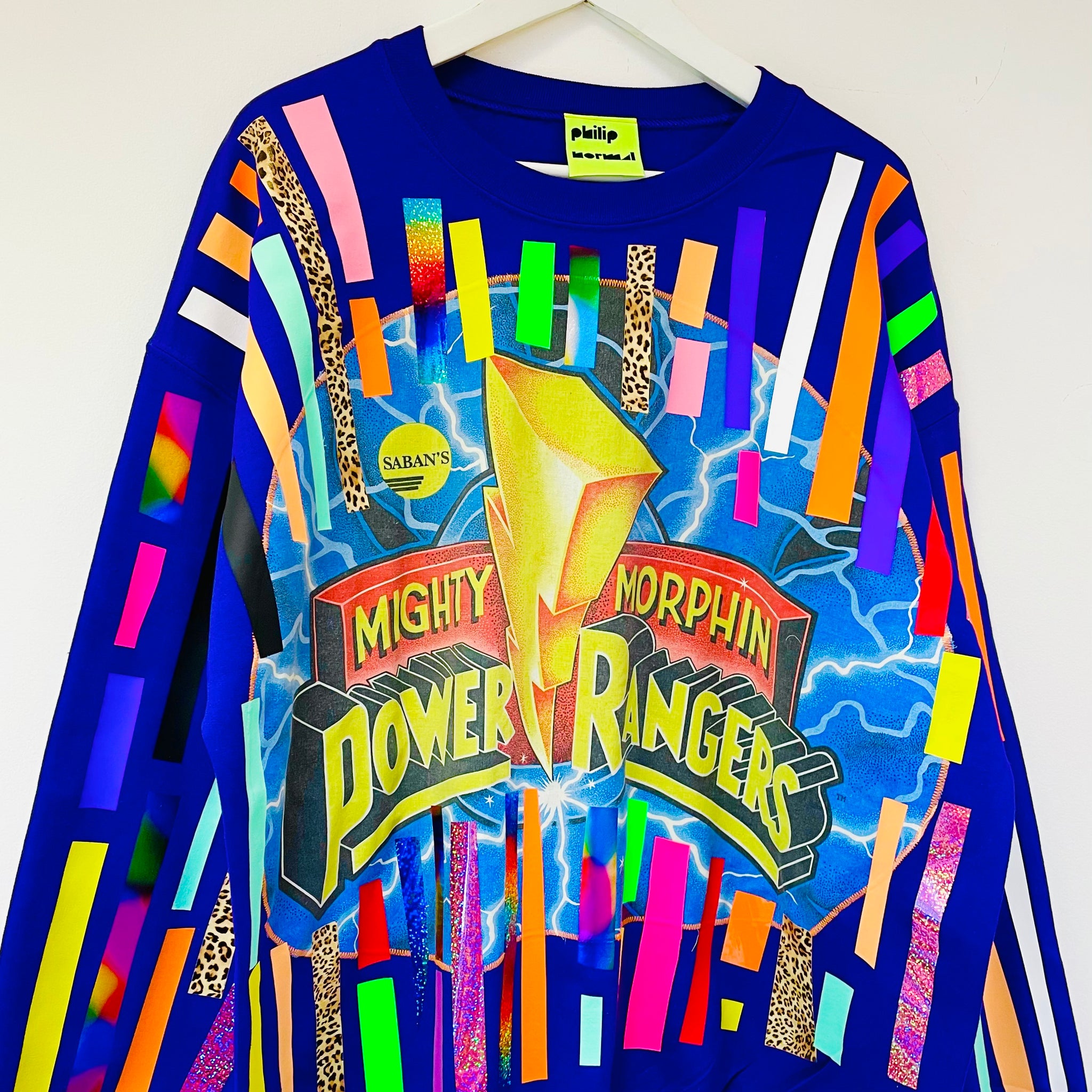 One Off Power Rangers Off-Cut Sweatshirt - XL - Purple