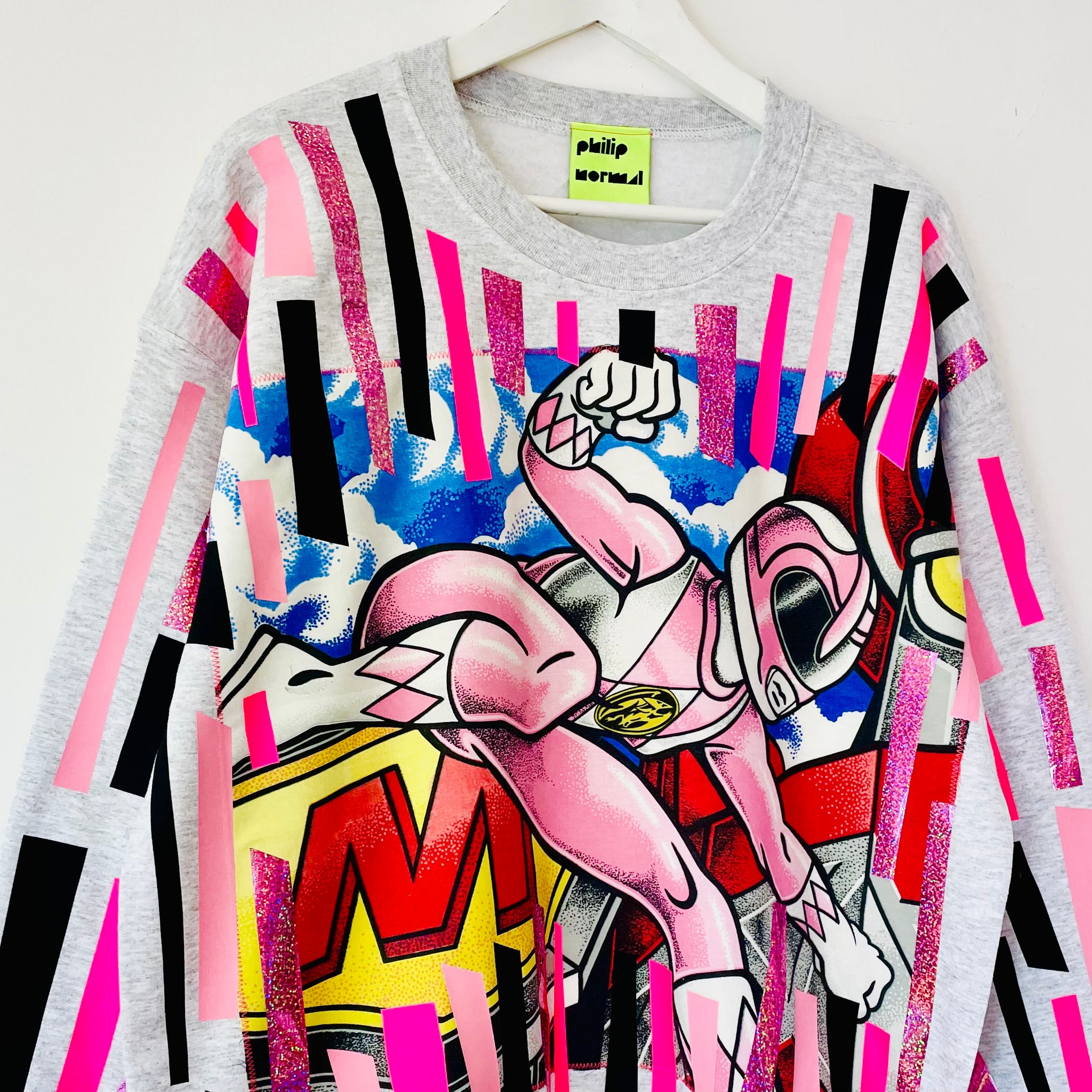 One Off Pink Power Rangers Sweatshirt