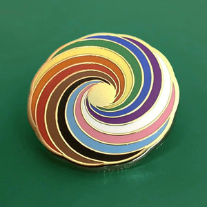 Pride Rainbow Swirl Enamel Pin