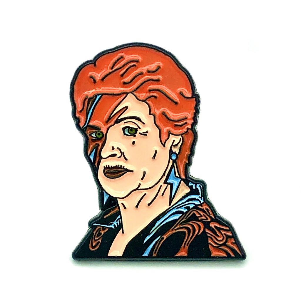 Pat Bowie Flash Enamel Pin