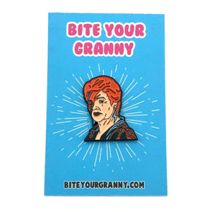 Pat Bowie Flash Enamel Pin