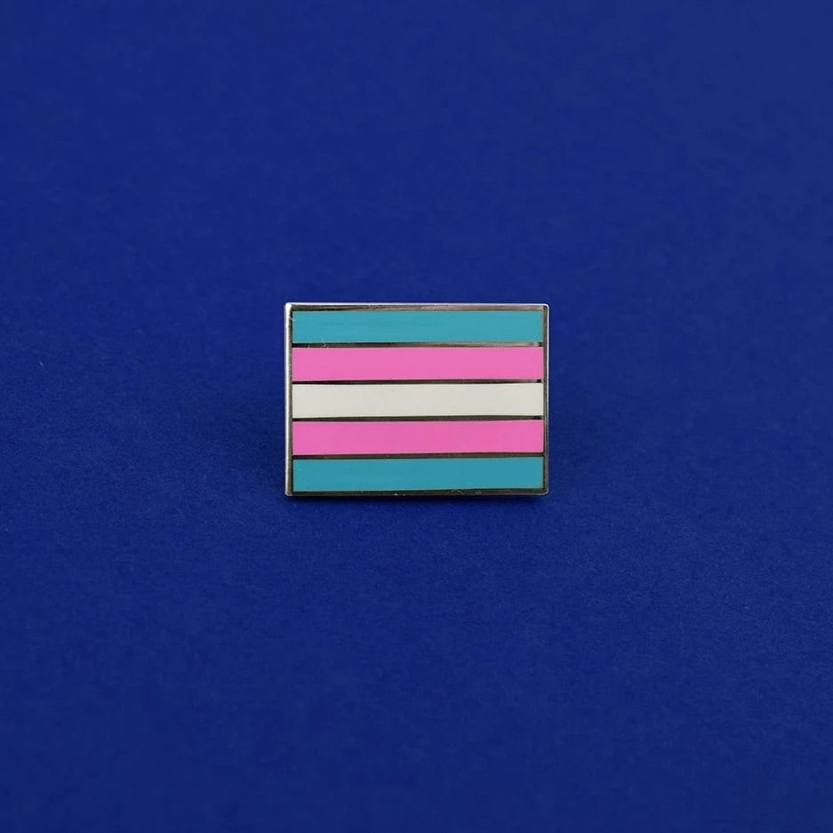 Trans Flag Enamel Pin