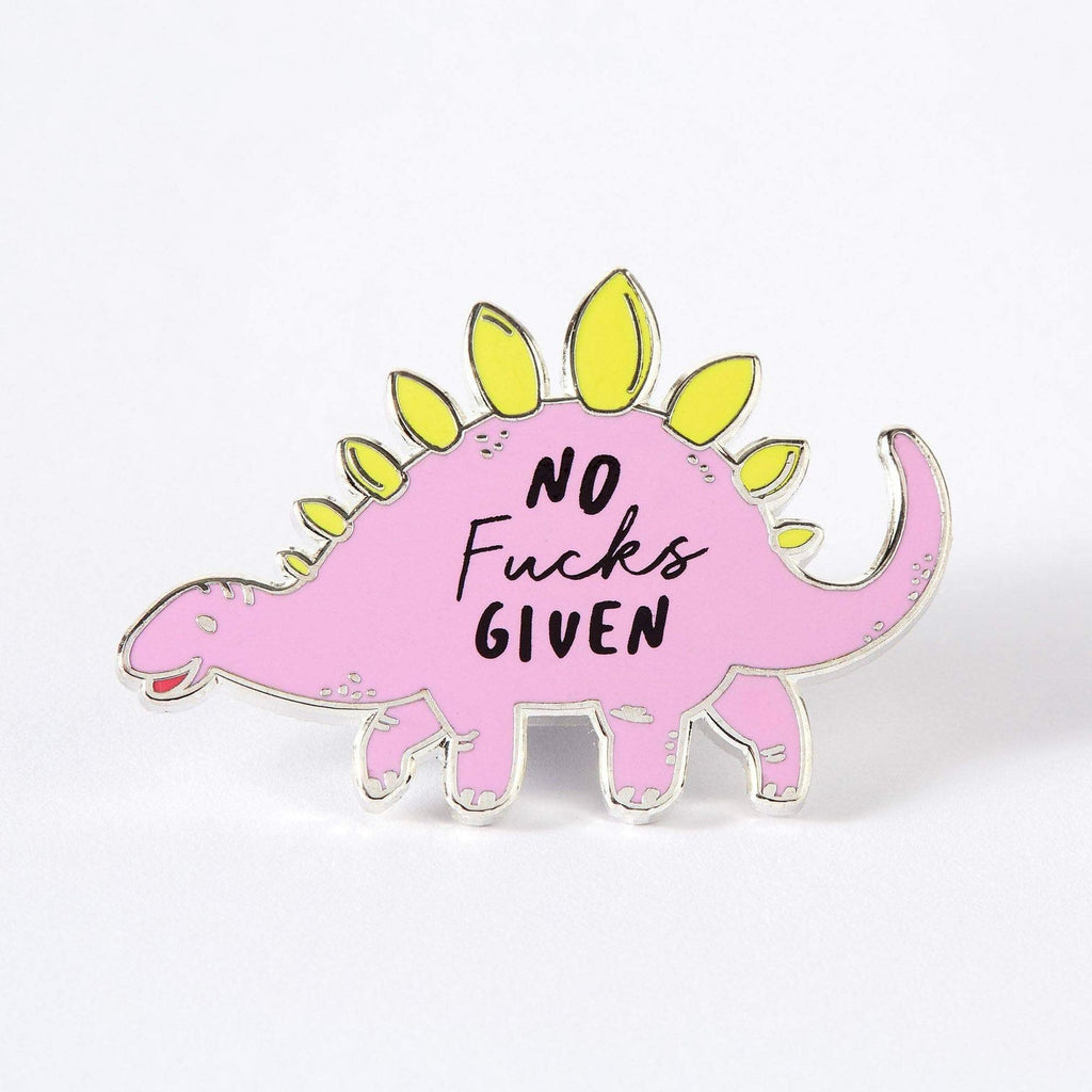 No Fucks Given Dinosaur Enamel Pin